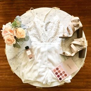NWT White Lace Romper